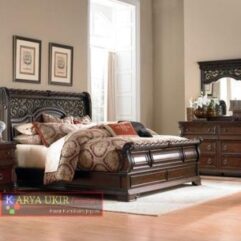 Desain Ranjang mewah modern dengan nuansa klasik atau yang biasa disebut dengan tempat tidur elegan Terbaru kayu jati tua asli