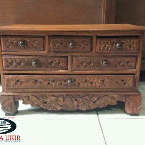 Bufet jati bombai marmer - KARYA UKIR Furniture