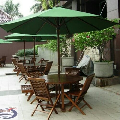 Meja makan restaurant payung outdoor dan meja makan cafe
