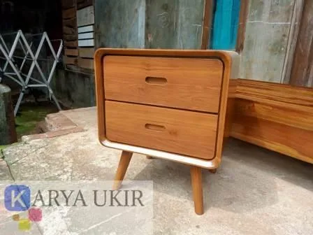 Nakas minimalis modern jati Mungil Unik - Gambar 2