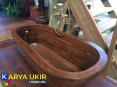 Bathtub kayu utuh Model Klasik Alami