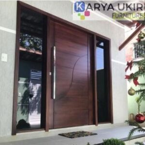 Pintu jakarta minimalis modern atau yang biasa disebut dengan pintu perumahan dan hotel dengan desain terbaru dengan bahan material kayu jati