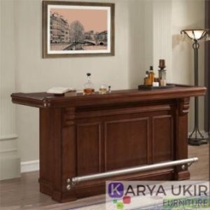 Meja mini bar minimalis maupun sebuah konsep ruangan model ala bar dan diskotik dengan bentuk ukiran kayu jati Jepara