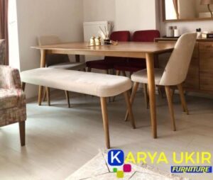 Desain ruangan meja makan modern atau yang biasa disebut dengan meja makan retro minimalis terbaru untuk apartemen, perumahan dan hotel