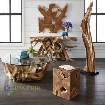 Meja tamu akar Jati atau yang biasa disebut dengan meja akar klasik antik asli kayu jati tua blora bisa untuk indoor dan outdor