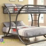 Tempat tidur tingkat besi dengan desain minimalis unik modern terbaru cocok untuk Ranjang susun dewasa maupun anak-anak