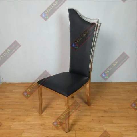 Kursi susun stainless steel mewah dengan motif ala kerajaan nan elegan untuk kegunaan ruang makan pertemuan penting, acara peresmian dan pernikahan
