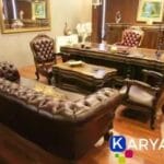 Meja kerja mewah dan minimalis jepara terbaru atau yang juga disebut dengan meja kantor kayu jati modern, yang sangat elegan juga berkualitas tingg