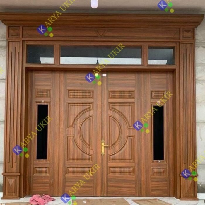Gambar Pintu rumah mewah klasik glamour ukir bahan kayu jati tua