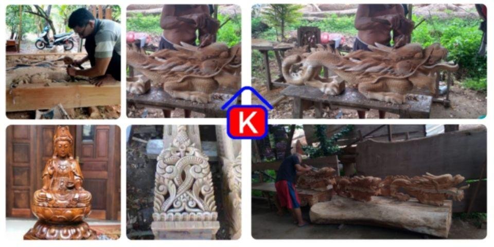 Jasa tukang ukir kayu Makassar sulawesi Selatan terbaik atau pengrajin produsen pembuat macam segala patung dan ukiran hiasan pajangan untuk rumah adat