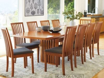 Meja makan estetik minimalis Unik 10 kursi 1 Meja makan estetik minimalis Unik 10 kursi