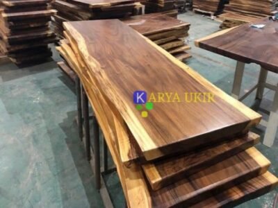 Desain Papan kayu lembaran top table daun meja makan solid