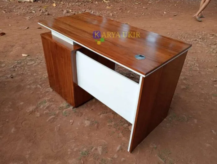 Meja Kantor Minimalis TKDN Kayu Jati simple - Gambar 2
