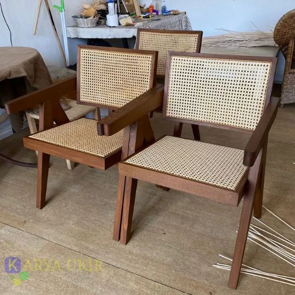 Kursi rotan klasik american Style unik custome Retro - Gambar 3