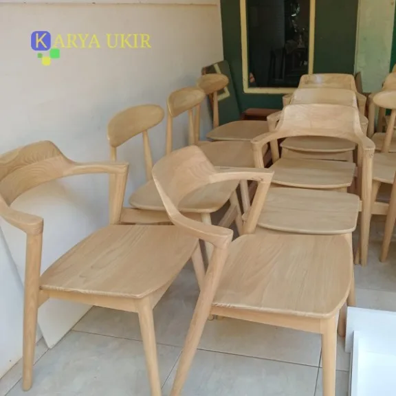 Kursi makan kayu sungkai Minimalis Kualitas ekspor - Gambar 2