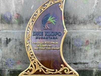 Papan Nama Toko Custom unik kayu jati