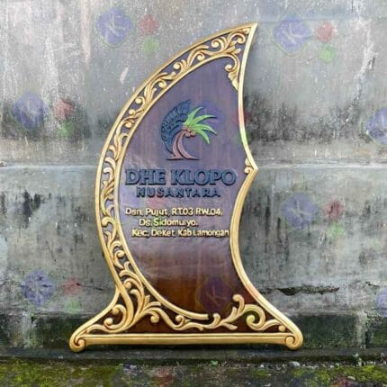 Papan Nama Toko Custom unik kayu jati