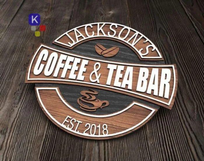 Papan nama indoor branding modern custom Akrilik - Gambar 2