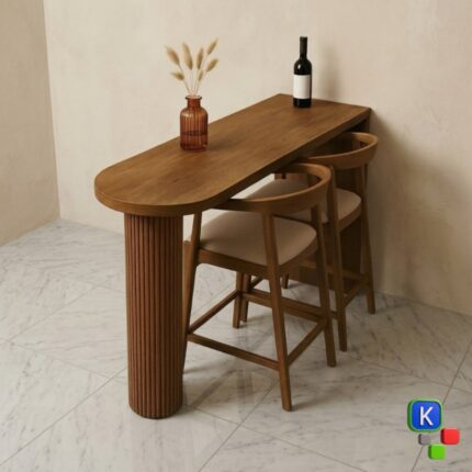 Gambar Meja Mini Bar Dapur Minimalis Kayu Solid